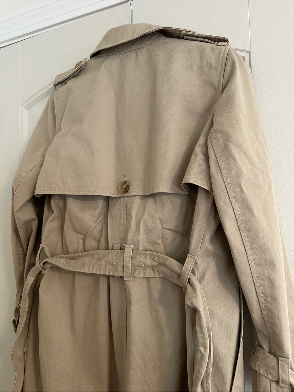 GAP - Khaki Double-Breasted Trench Coat - Picture 9 of 13